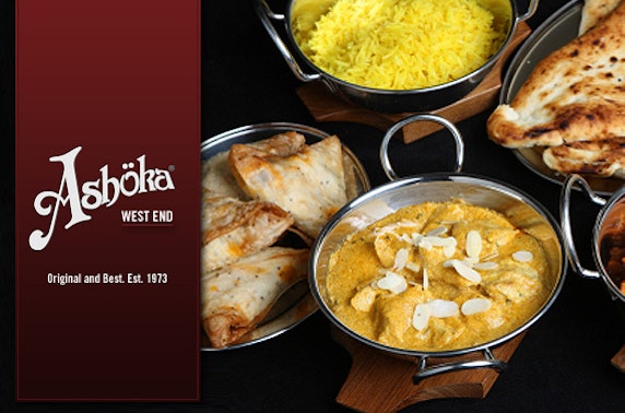 Indian feast for TWO at Ashoka West End – save 55%