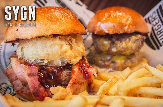 Sygn burgers & cocktails - from £8pp