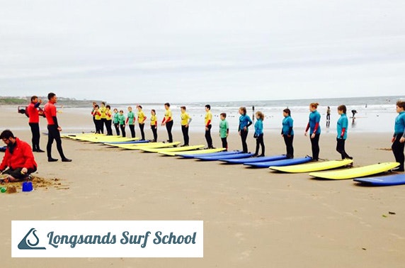 Longsands beach surf lesson