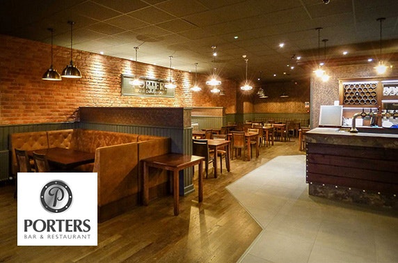 Porters burgers – from £5pp