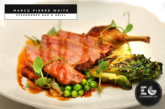4 course gin tasting menu for two & paired drinks, Marco Pierre White
