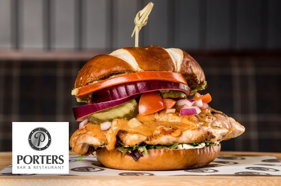 Porters burgers – from £4.50pp