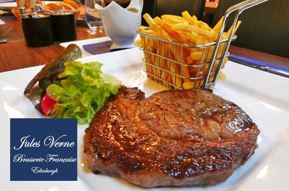 Jules Verne steak & wine; rated 4.5/5 on TripAdvisor'