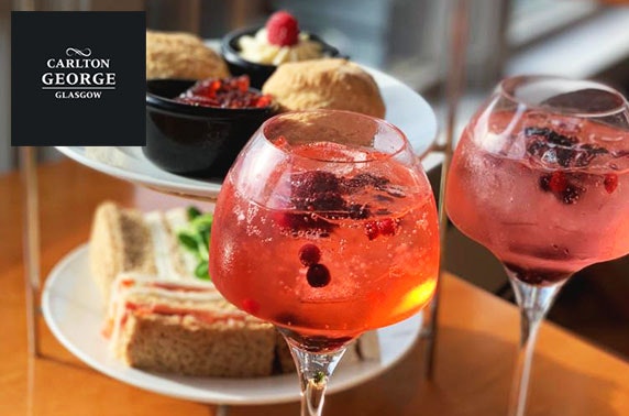 Pink gin afternoon tea at 4* Carlton George Hotel, City Centre