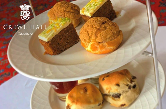 Champagne afternoon tea at 4* Crewe Hall