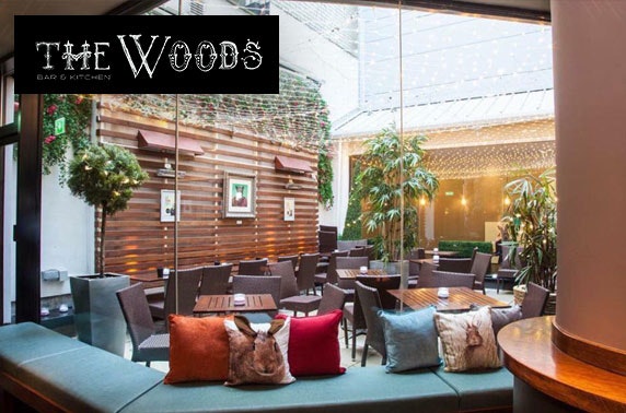 Pizzas, burgers & drinks at The Woods, City Centre