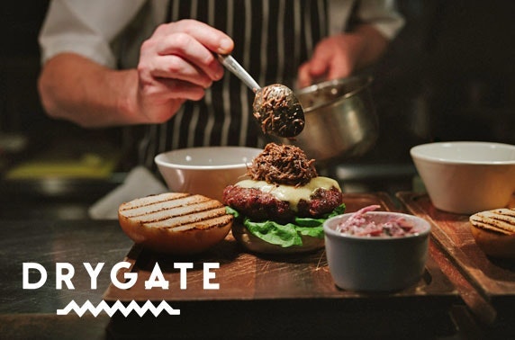 Drygate Brewing Co. burgers and beers