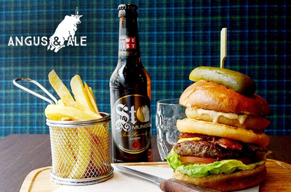Burgers and drinks at Angus & Ale, City Centre