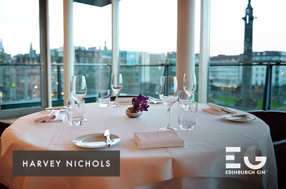 Harvey Nichols luxury Edinburgh Gin afternoon tea