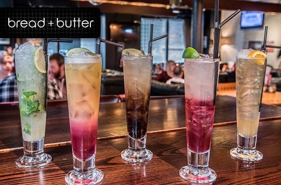 Cocktails and nibbles at Bread + Butter