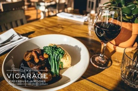 The Vicarage Sunday roast & wine, Cheshire