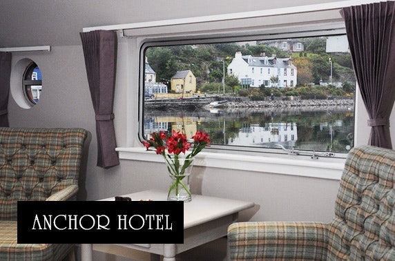 Luxury barge stay at the Anchor Hotel and Barge, Tarbert