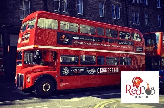 Glasgow Red Bus Bistro Prosecco afternoon tea tour