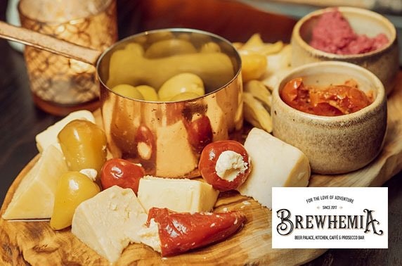 Brewhemia sharing boards & prosecco or gin flight