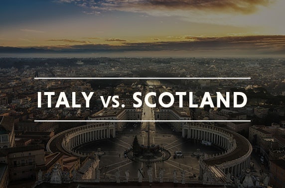 Italy vs Scotland rugby in Rome inc flights & hotel