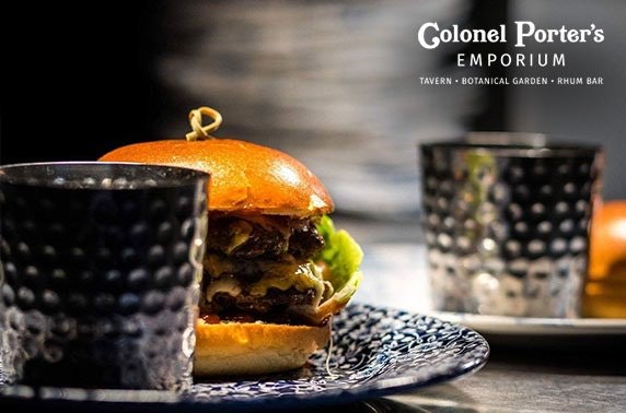 Colonel Porter's Emporium burgers or afternoon tea