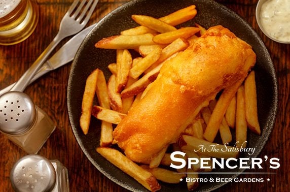Fish & chips at Spencer’s Bistro, Newington