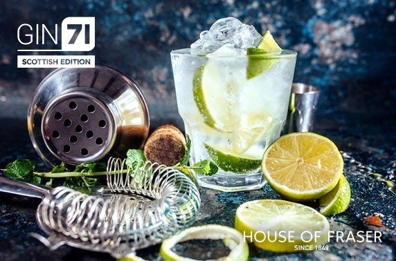 Cream or afternoon tea at Gin71 Scottish Edition, House of Fraser