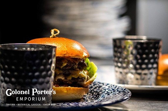 Colonel Porter's Emporium burgers or afternoon tea