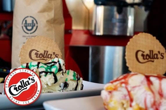 Ice cream or waffles at Crolla's - from £3.50pp