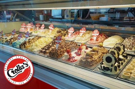 Ice cream or waffles at Crolla's - from £3.50pp
