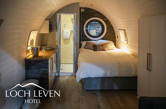Luxury pod stay at Loch Leven Hotel