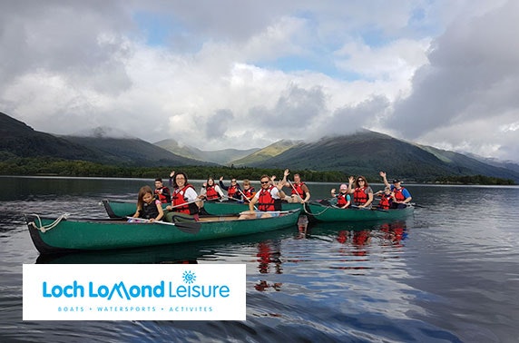Guided canoe trip at Loch Lomond Leisure