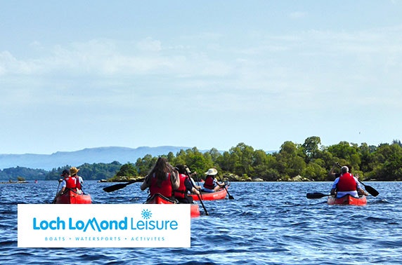 Guided canoe trip at Loch Lomond Leisure