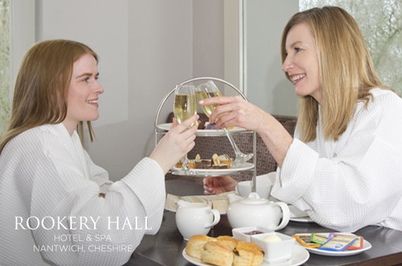 4* Rookery Hall spa day & Champagne afternoon tea