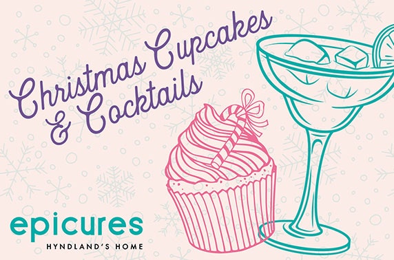 Christmas cupcake decorating with cocktails, epicures