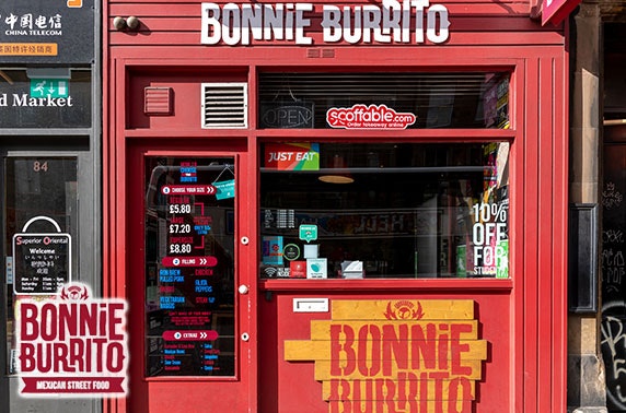 Bonnie Burrito Mexican dining or Bonnie Sauce Co gift pack