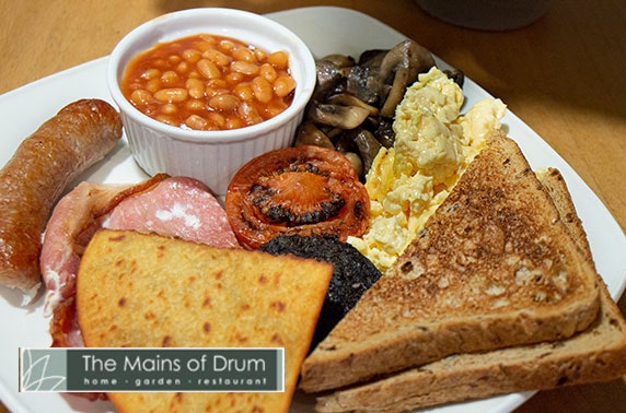 5* The Mains of Drum Garden Centre breakfast