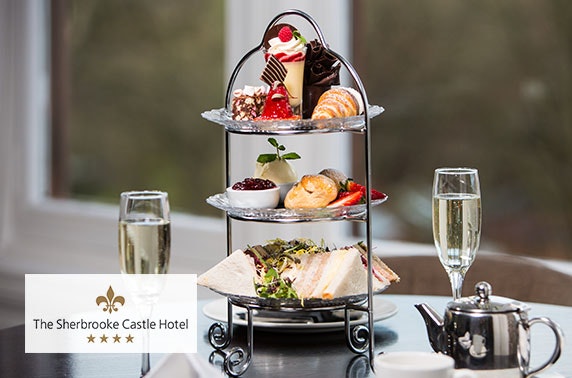 4* Sherbrooke Castle - Prosecco afternoon tea