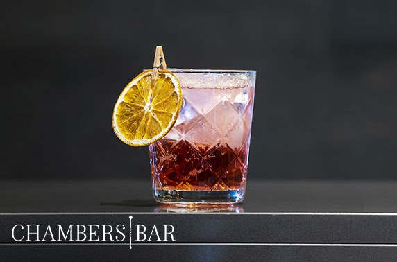 Newly-launched Chambers Bar cocktails and snacks