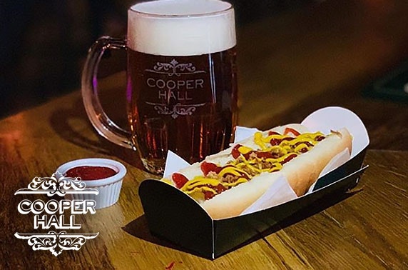 Northern Quarter beer and hot dogs