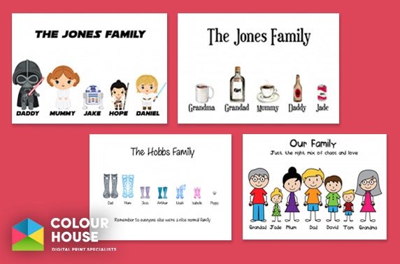 Personalised family products from £7