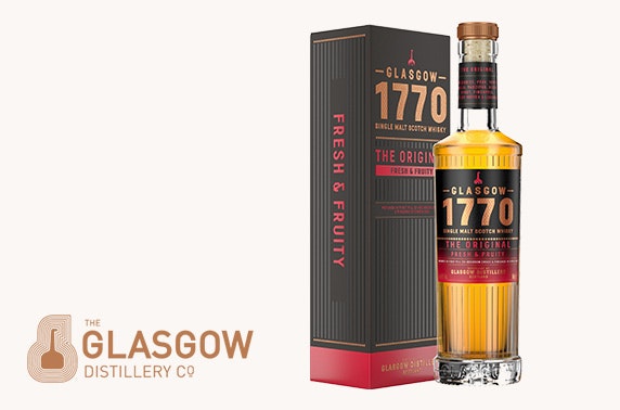 Multi-award winning whisky from The Glasgow Distillery Company; includes P+P