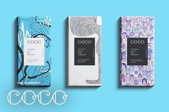 COCO Chocolatier; chocolate bars or isolation kit