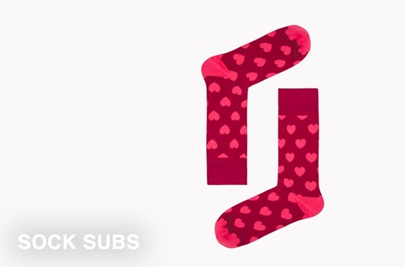 Heart socks from Sock Subs