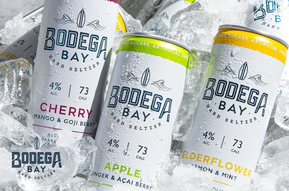 Bodega Bay alcoholic sparkling water from £10 inc P&P