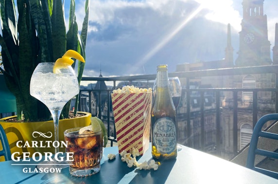 Rooftop drinks, 4* Carlton George Hotel