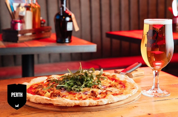 Pizza & drinks at BrewDog Perth