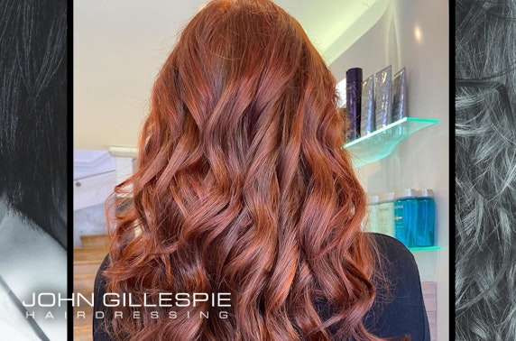 John Gillespie blow dry or colour