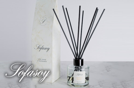 Luxury glass soy candle & reed diffuser