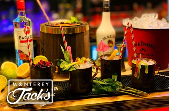 Sharing cocktails, Monterey Jack's