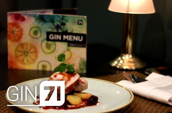 Gin71 tasting menu