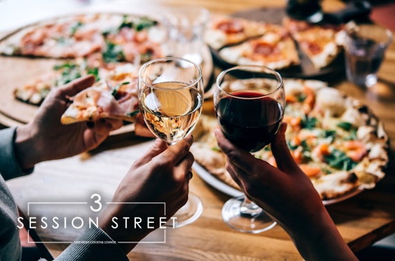 Pizza and wine at 3 Session Street