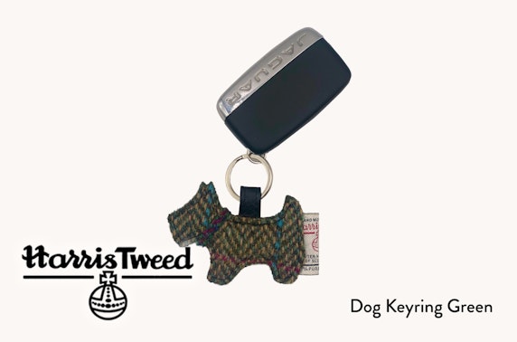 Harris Tweed Scotty Dog keyring - 4 colours