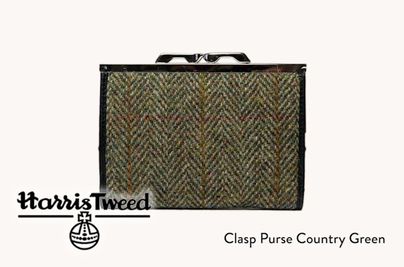 Harris Tweed medium clasp purse - 3 colours