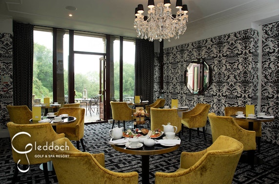 Prosecco afternoon tea at Gleddoch Hotel, Spa & Golf